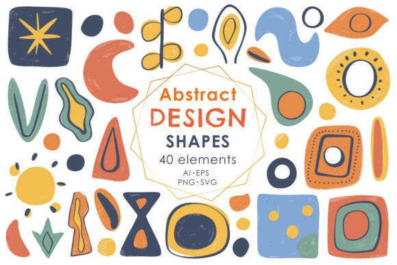 Abstract Design Shapes - Doodle Set for Decorative Graphics