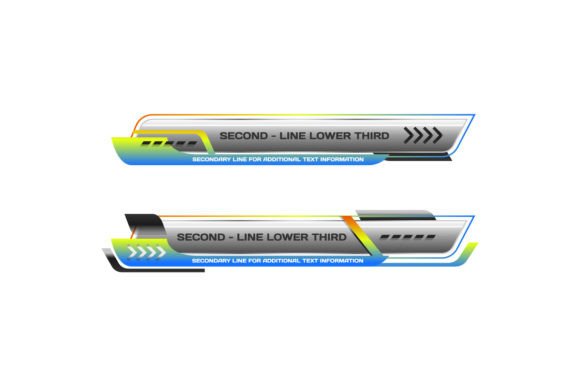 Abstract Modern Geometric Lower Third Graphics for Web Elements