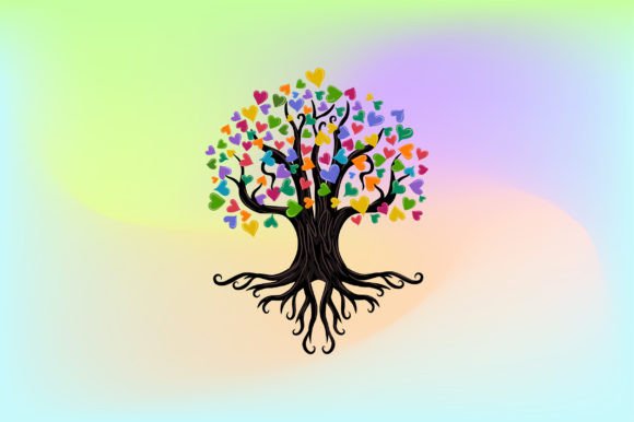 Affection Tree, Tree of Love Graphics for Branding and Marketing