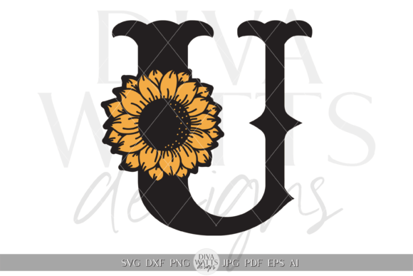 Artistic Letter U Monogram SVG for Crafts and Graphics