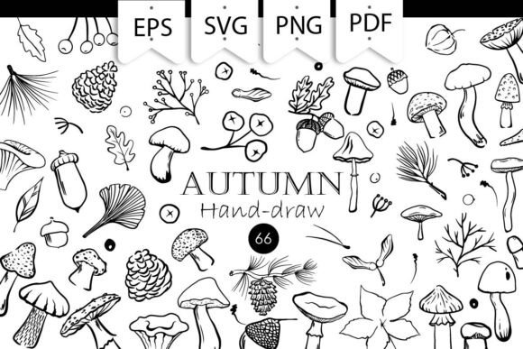 Autumn Doodle Clipart SVG for Creative Projects