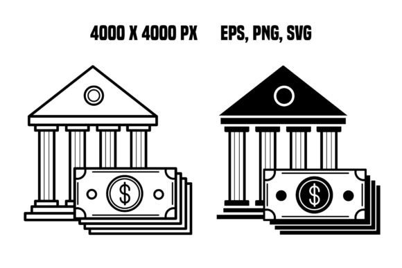 Bank Building Icons Review for Embroidery Projects