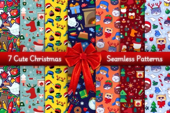 Christmas Seamless Patterns Set for Branding and Marketing