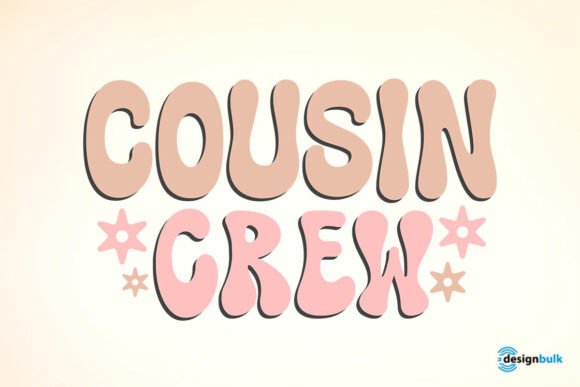 Cousin Crew - Christmas Retro Design Graphics