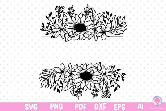 Floral Border Svg for Local Business Branding and Print Templates