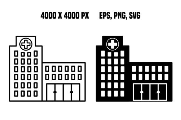 Hospital Icons: Modern Graphics for Professional Web Use