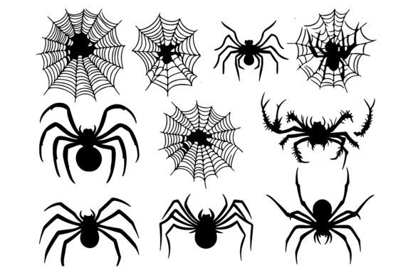 Spider Web Vector for Halloween Graphics and Crafts