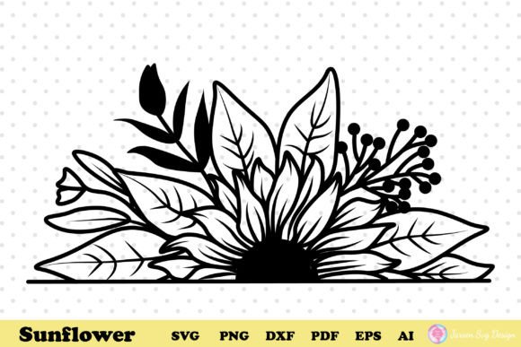 Sunflower SVG for Crafting and Print Templates