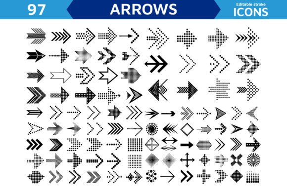 SVG Icons Set Arrows Mark Symbol Vector for Branding and Graphics
