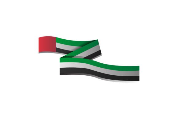 UAE Nation Flag Decoration Design Vector for Crafting and Web Elements