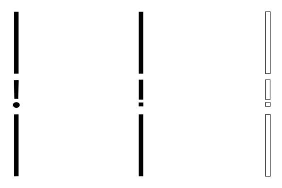 Vertical Divider Exclamation Mark Graphics for Web Elements