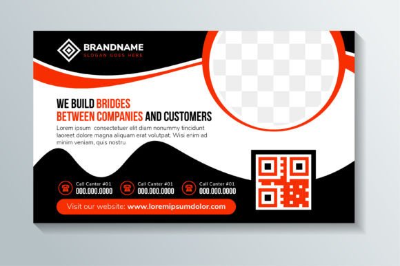 We Build Bridge Horizontal Banner for Print Templates and Graphics